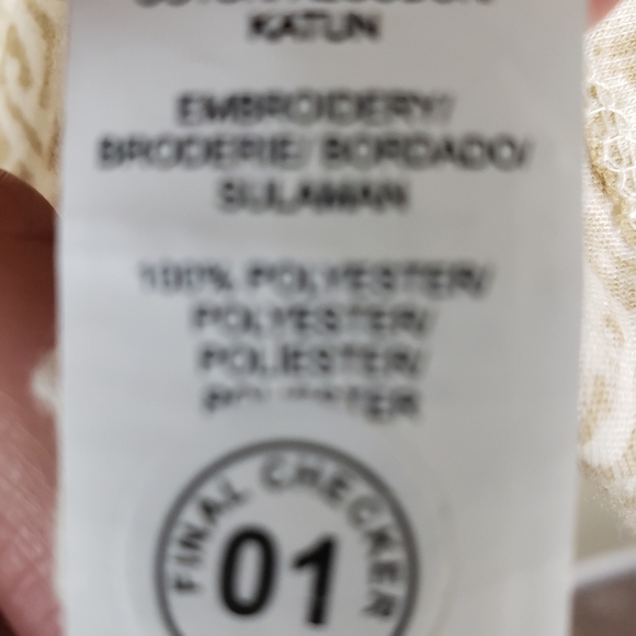 SOLD Lucky Brand Boho embroidered top medium - Picture 8 of 8